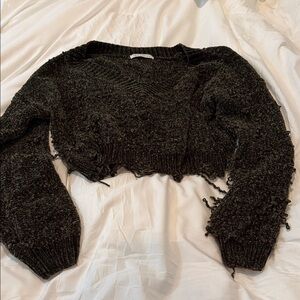 Cozy Dark Green Knit Sweater